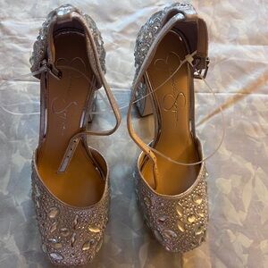 Elegant Silver Women's Heels by Jessica Simpson